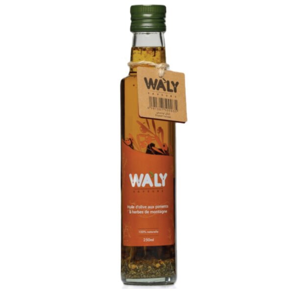 Bouteille de 250 ml de Huile d'Olive Aromatisée aux Épices Indiennes