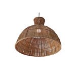 Abat-jour Drina Naturel suspension luminaire design CLOCHE CLASSIQUE fait main en fibre de palmier GM