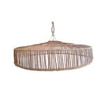 Abat-jour Drina Naturel suspension luminaire design CYLINDRE CLASSIQUE fait main en fibre de palmier GM