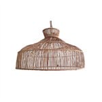 Abat-jour Drina Naturel suspension luminaire design CLOCHE LARGE CLASSIQUE fait main en fibre de palmier GM