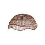 Abat-jour Drina Naturel suspension luminaire design CYLINDRE CLASSIQUE fait main en fibre de palmier GM