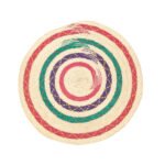 Paillasson Tapis d'entrée rond tressé à la main en fibre de palmier design escargot