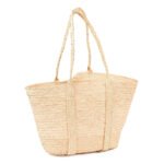 For Seasons Bag - Sac de courses en fibre de palmier tour renforcée en couleur naturel