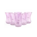 Ensemble de 6 verres à the Türk en verre soufflé craquelé design vintage