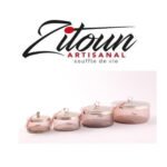Ensemble de 4 Boite cylindrique Boite de Rangement haut de gamme en verre soufflé craquelé fait à la main – Image 5