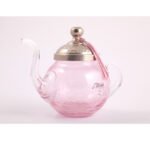 Théière MM rustique en verre soufflé craquelé  design arabesque fait à la main – Image 3