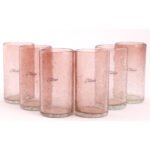 Ensemble de 6  Verres à thé en verre soufflé craquelé  design classique – Image 3