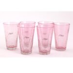 Ensemble de 6 verres gobelet évasé en verre soufflé craquelé  design classique – Image 3