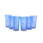 Ensemble de 6 verres maxi drink évasé en verre soufflé craquelé  design classique