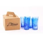 Ensemble de 6 verres maxi drink évasé en verre soufflé craquelé  design classique – Image 4