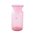 Vase artistique Tanit haut de gamme en verre soufflé craquelé fait main