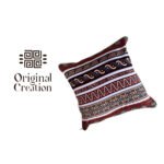Coussin carré haut de gamme en tissu coton wax de qualité supérieure coloré – Image 3