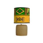 Lampe à poser abat-jour de haute gamme en wax pied en céramique de style vintage en de la Collection Retro Art N°127