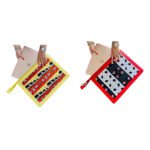 Housse ordinateur portable 13 pouces originale en tissu coton wax habillage en cuir véritable N° 23 – Image 2