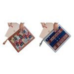 Housse ordinateur portable 13 pouces originale en tissu coton wax habillage en cuir véritable N° 25 – Image 2
