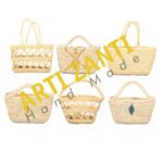Sac de courses – Coffin - Panier ajouré tressé à la main en fibre de palmier naturelle – Image 3
