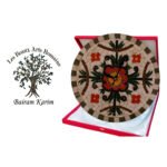 Horloge murale ronde en mosaïque romaine fait à la main haut de gamme motif Florale de la collection Art Murale – Image 2