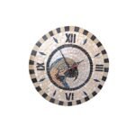 Horloge murale ronde en mosaïque romaine fait à la main haut de gamme motif Le perroquet 1 de la collection Art Murale