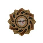 Horloge murale ronde en mosaïque romaine fait à la main haut de gamme motif Arabesque 1 de la collection Art Murale