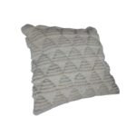 Coussin carré berbère en en 100% laine et Cotton naturelle design vintage Bicolor