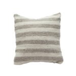 Coussin carré berbère en en 100% laine et Cotton naturelle design vintage Bicolor