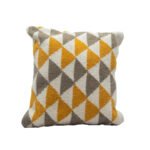Coussin carré berbère en en 100% laine et Cotton naturelle design vintage Multicolores