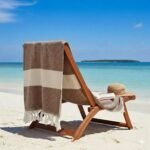 2 Serviettes en coton Fouta Diamond En Beige et taupe PTZ 4015 – Image 2