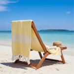 2 Serviette en coton Fouta Diamond En Jaune et rose fuchsia – Image 3