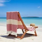 2 Serviettes en coton Fouta Diamond En Rouge bordeaux et Jade – Image 3