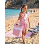 Kit Summer 3 pièces :1 Sac 1 trousse et Fouta Bali en Rose PTZ 6012 – Image 2