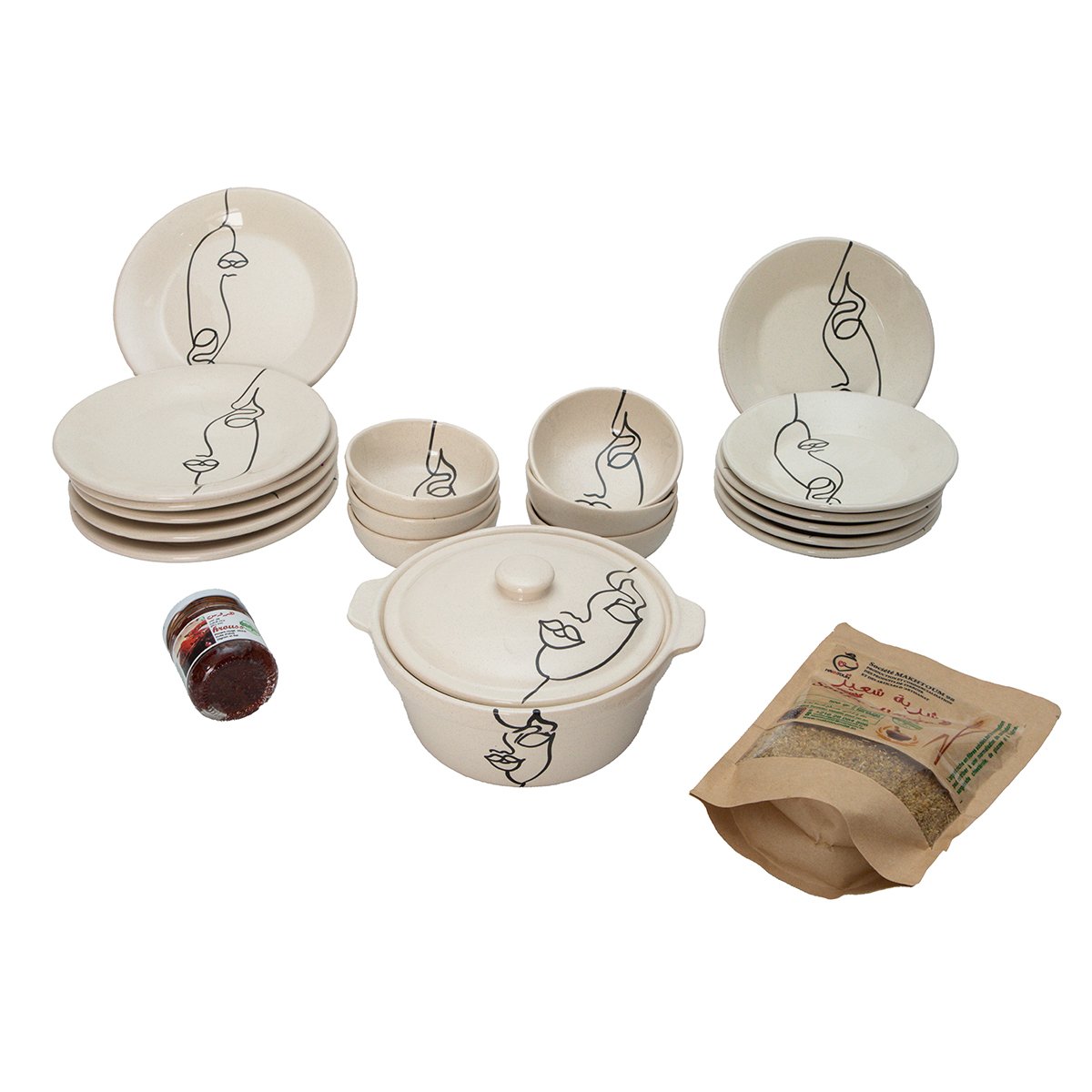 Pack Double Plaisir à Table Face Art Pack Double Plaisir à Table Face Art 20 pièces en céramique TOP 1238 – Image 1