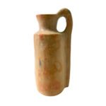 Collection Héritage Khalti Jomaa - Vase design jarre cylindrique avec anse en Poterie de sejnane en couleur de terre cuite