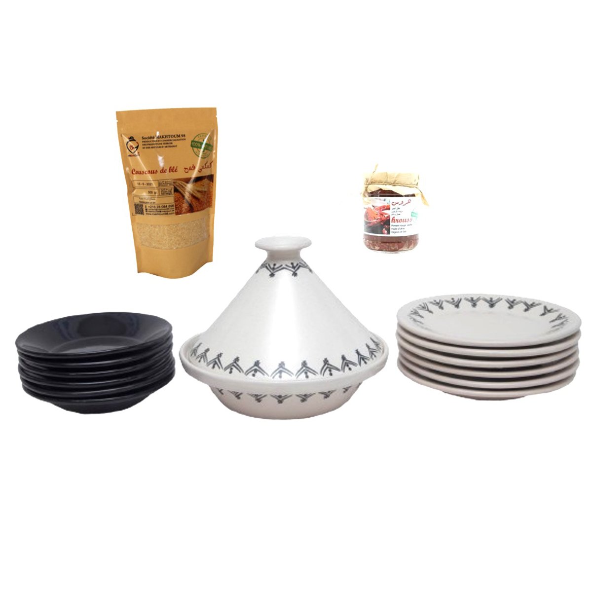 Pack Double Plaisir à Table Art Amazigh Pack Double Plaisir à Table Art Amazigh 14 pièces TOP 2348 – Image 1