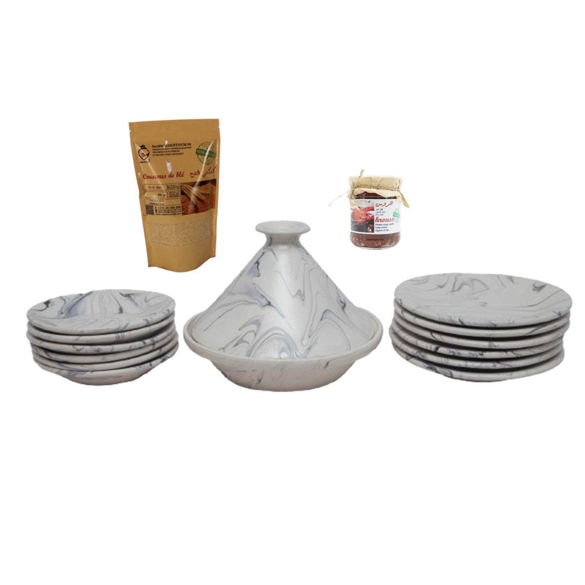 Pack Double Plaisir à Table Marbré Pack Double Plaisir à Table Marbré 14 Pièces TOP 3458 – Image 1