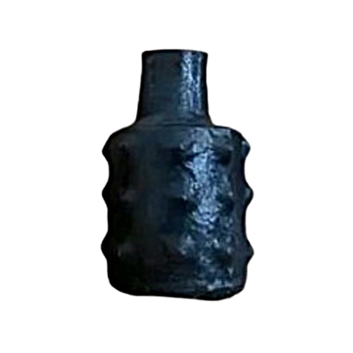 HKJ 1304 Collection Héritage Khalti Jomaa - Vase design jarre avec boules en relief couleur noir en Poterie de sejnane – Image 1