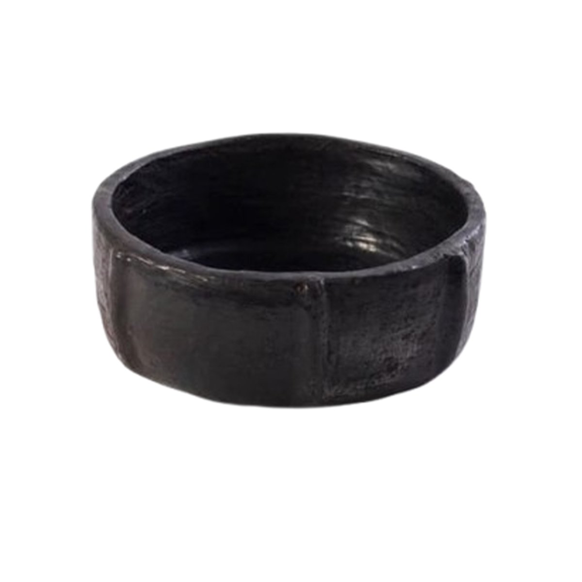 HKJ 1353 Collection Héritage Khalti Jomaa - Vide-poches rond design vintage couleur noir en Poterie de sejnane – Image 1