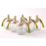 Coffret de 6 verrines rustique MM en verre soufflé craquelé fait à la main – Image 3