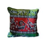 Coussin carrée haut de gamme en tissu coton wax de qualité supérieur coloré motif wax