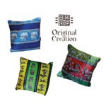 Coussin carrée haut de gamme en tissu coton wax de qualité supérieur coloré motif wax – Image 3