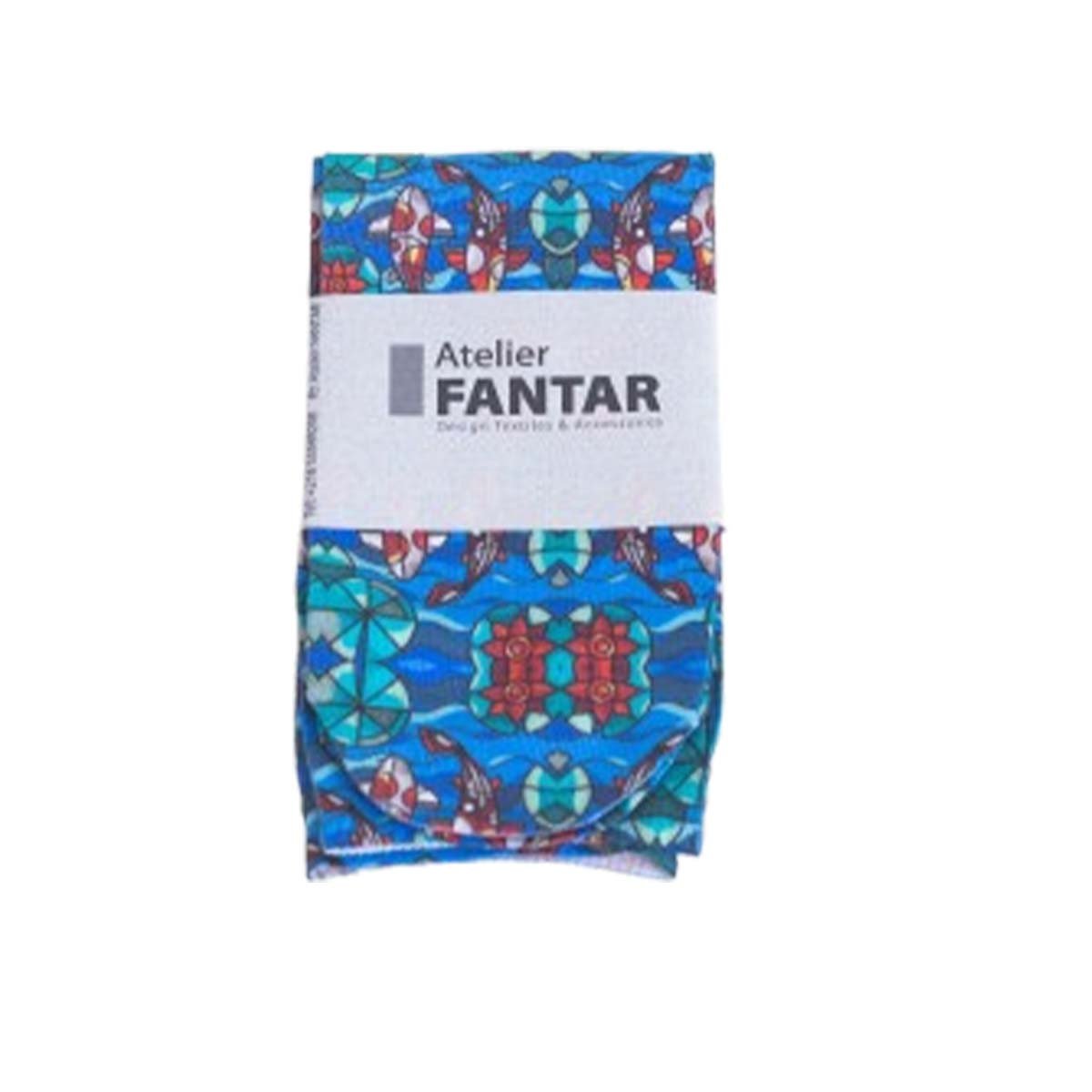 7 Chaussettes Artisanales Blue Breeze haut de gamme en Tissu Imprimé signée Atelier Fantar – Image 1