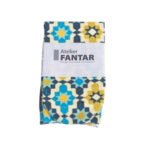 Chaussettes Artisanales Blue Eclipse haut de gamme en Tissu Imprimé signée Atelier Fantar