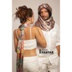 Écharpe en soie BLUVIAN haut de gamme signée Atelier Fantar de la Collection printemps-été 2025 – Image 4