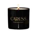 Bougies parfumées Caresse Professional bouquets fleuris Sublime Fleur de coton! 100% fabrication artisanale Flacon en noir