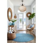 Suspension luminaire organique à lumière tamisé design globe 1 tressée à la main  en fibre de palmier naturelle – Image 2