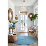 Suspension luminaire organique à lumière tamisé design champignon tressée à la main  en fibre de palmier naturelle – Image 2
