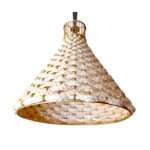 Suspension luminaire organique en fibre de palmier MHN 4957