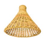 Suspension luminaire organique à lumière tamisé design Cloche tressée à la main  en fibre naturelle
