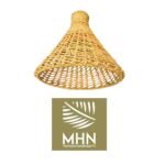 Suspension luminaire organique à lumière tamisé design Cloche tressée à la main  en fibre naturelle – Image 3