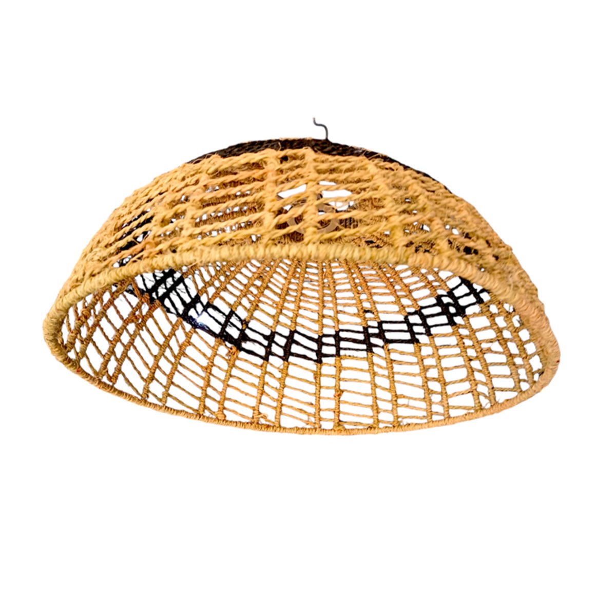 MHN 4959 Suspension luminaire organique à lumière tamisé design cloche tressée à la main en fibre naturelle – Image 1