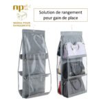 Organisateur Suspendu double face avec 6 poches Pour rangements Sac à Main – Image 3
